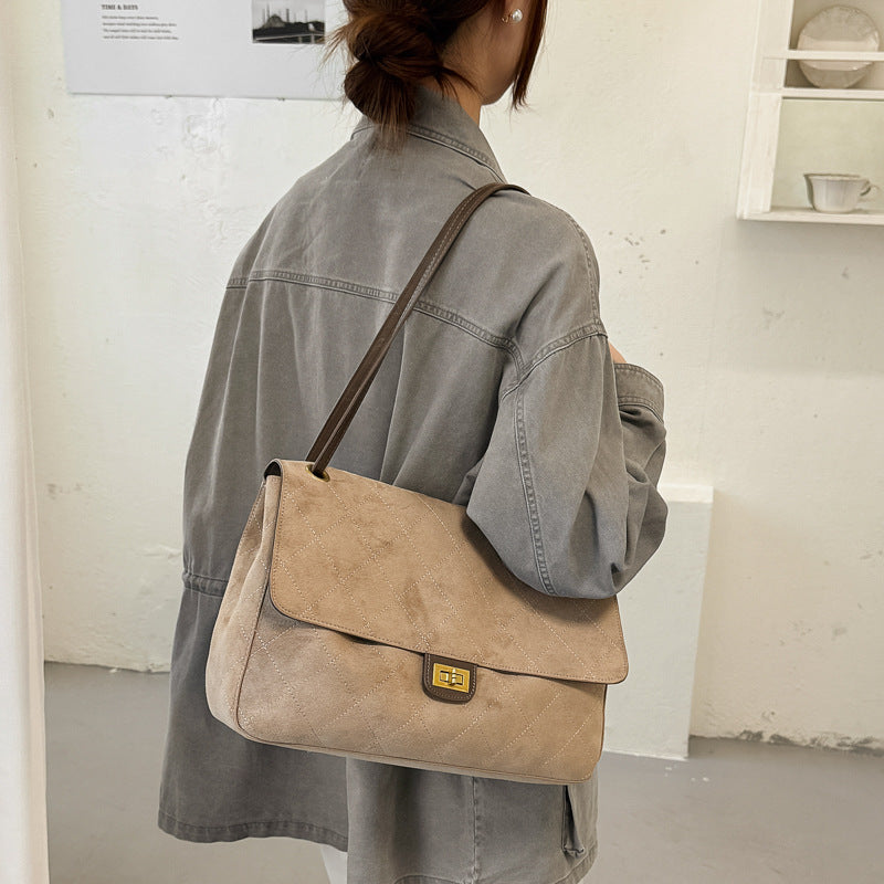 Sac hobo en cuir de vache – Kaki
