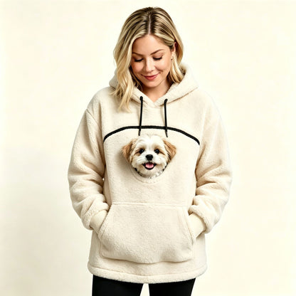 Sweat à capuche chaud – Blanc lait