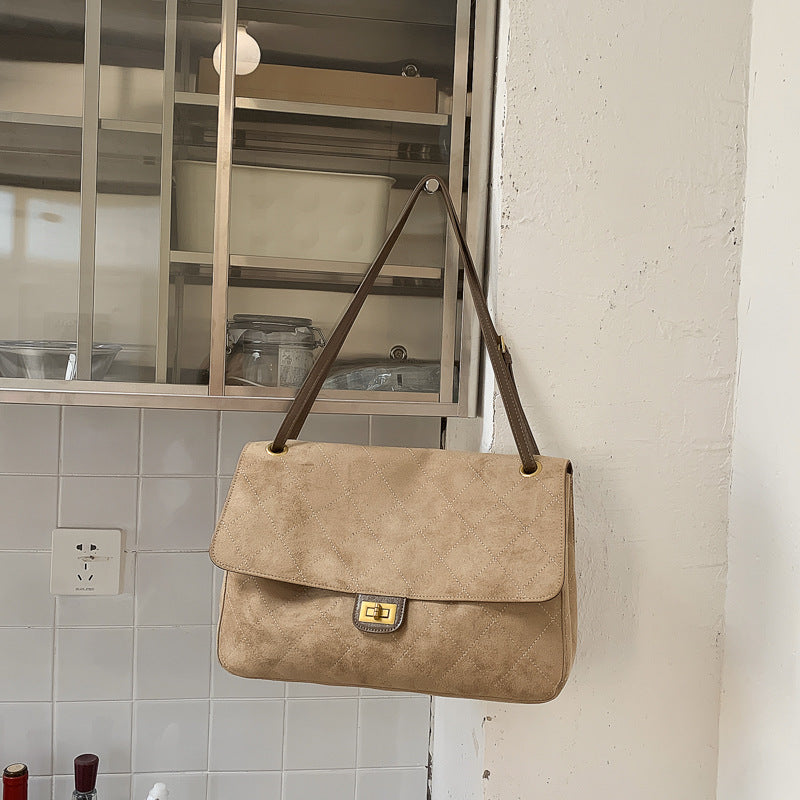 Sac hobo en cuir de vache – Kaki