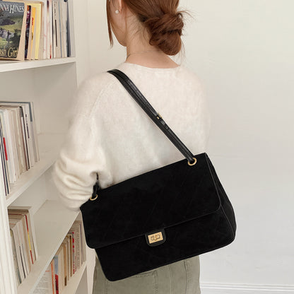 Sac hobo en cuir de vache – Noir