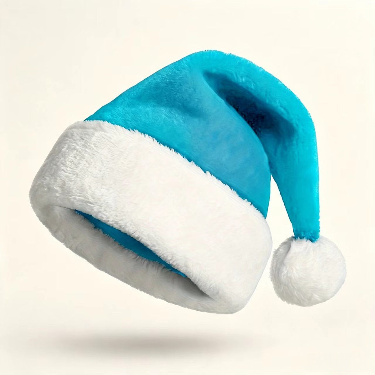 Bonnet de Noël brodé – Bleu clair