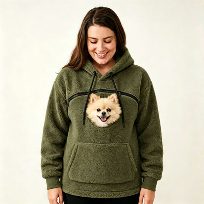 Sweat à capuche chaud – Vert militaire