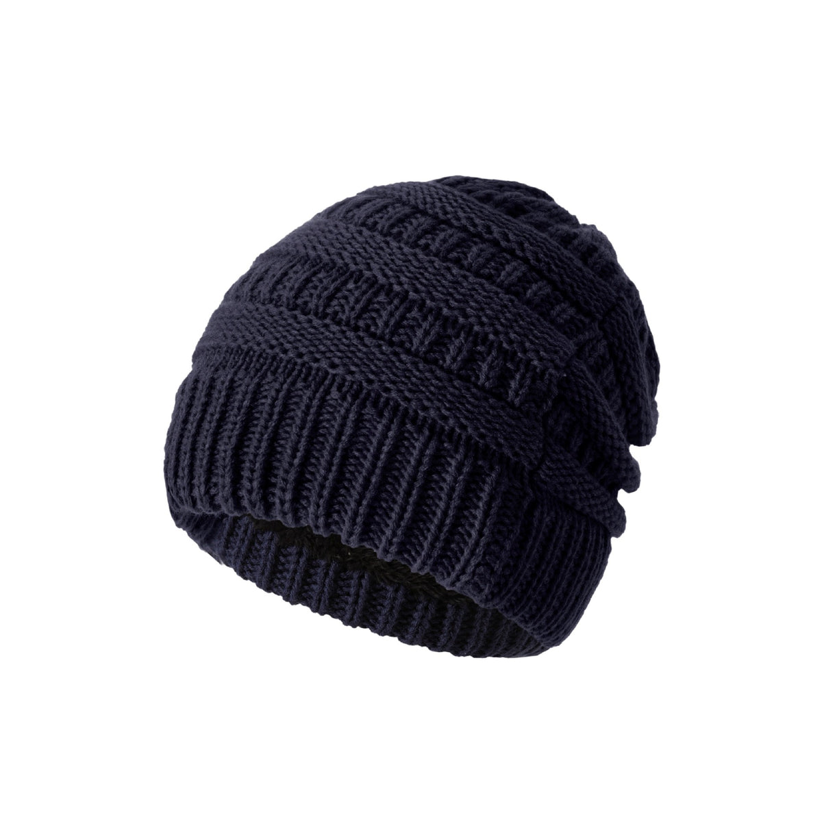 Bonnet en laine tricoté épais – Vert sans pompon