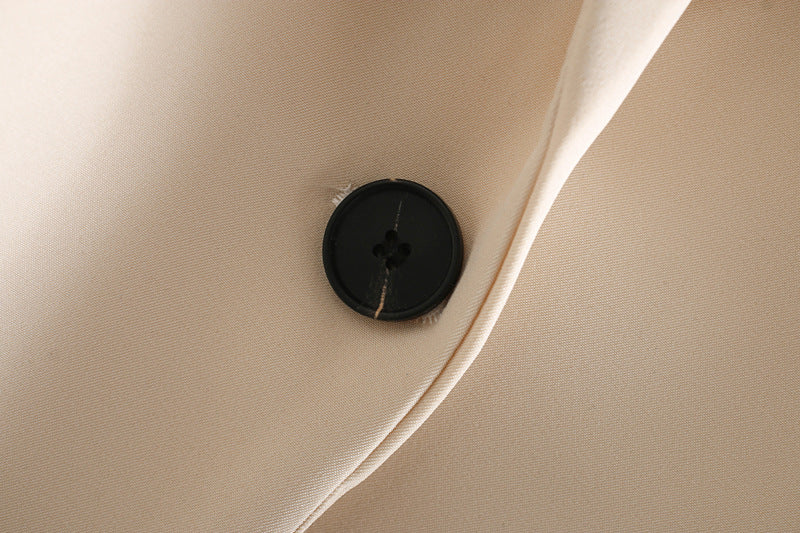 Veste de tailleur oversize décontractée pour femme – Beige
