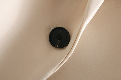 Veste de tailleur oversize décontractée pour femme – Beige