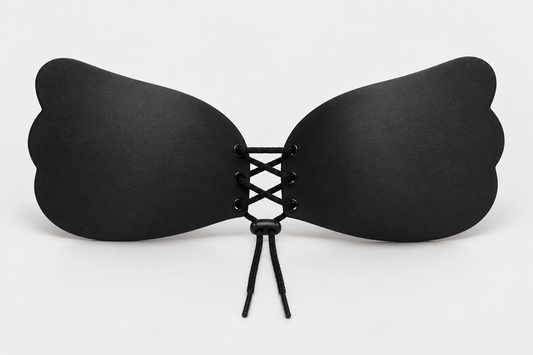 Bloodnew – Soutien-gorge adhésif sans bretelles push-up – Invisible – Noir – hero
