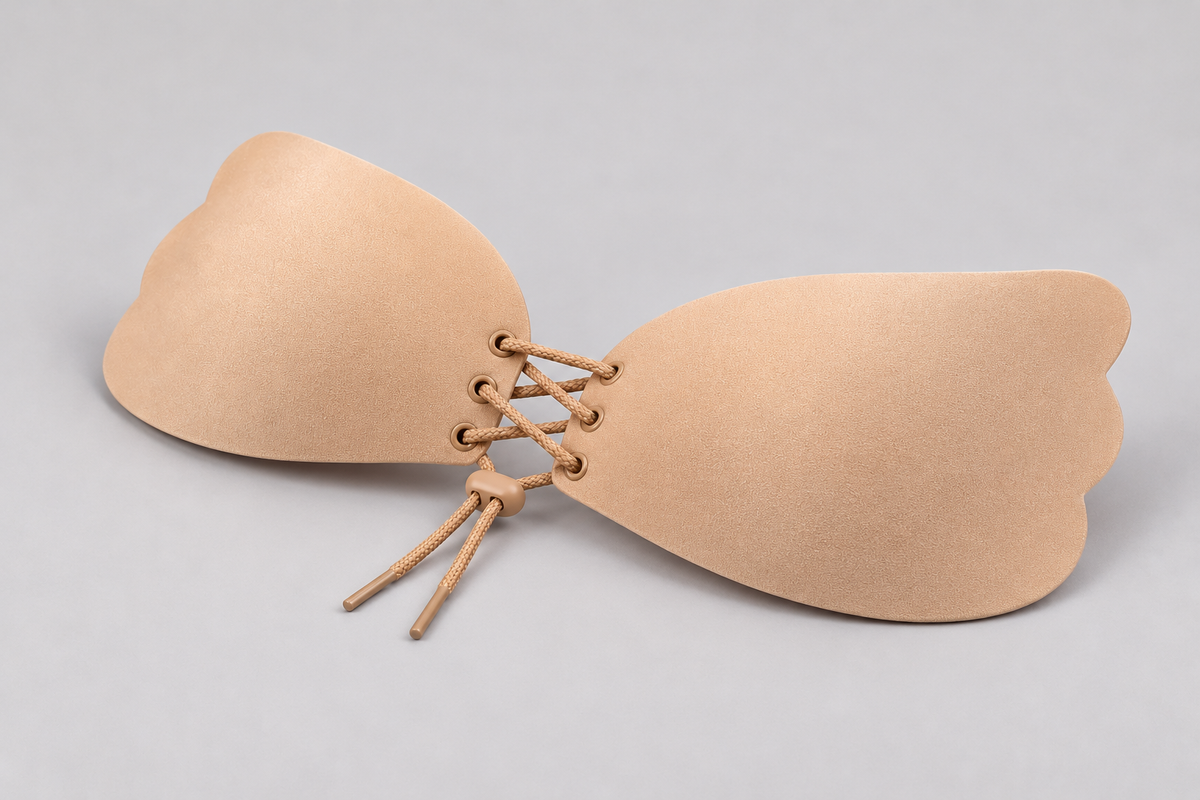 Bloodnew – Soutien-gorge adhésif sans bretelles push-up – Invisible – Nude – detail