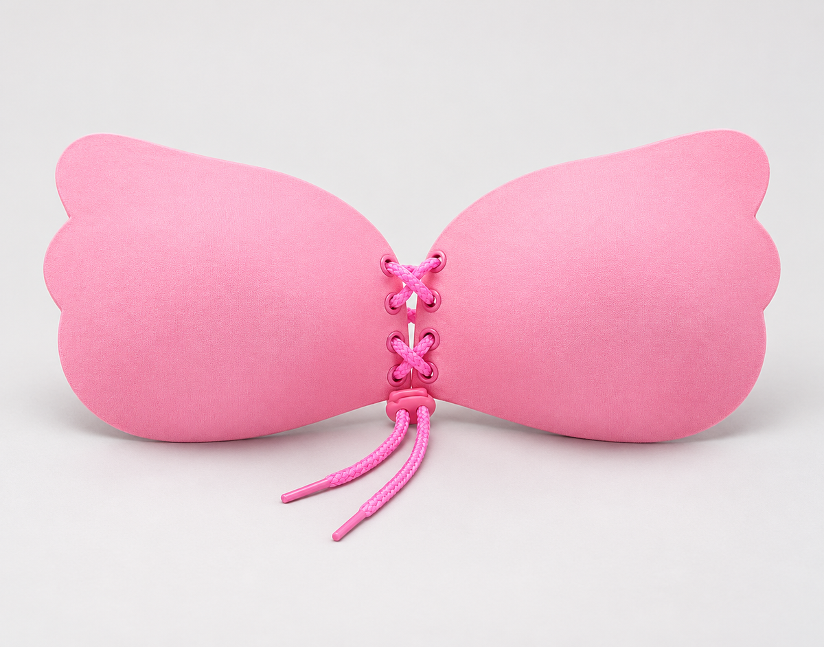 Bloodnew – Soutien-gorge adhésif sans bretelles push-up – Invisible – Rose – hero