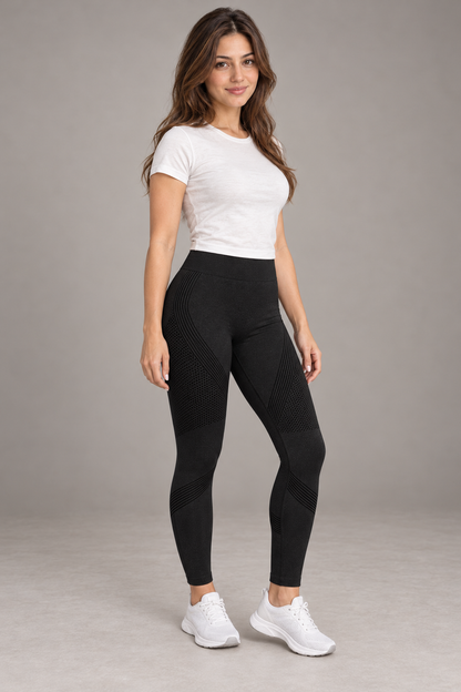 Bloodnew – Legging sans coutures push-up taille haute – Noir – full