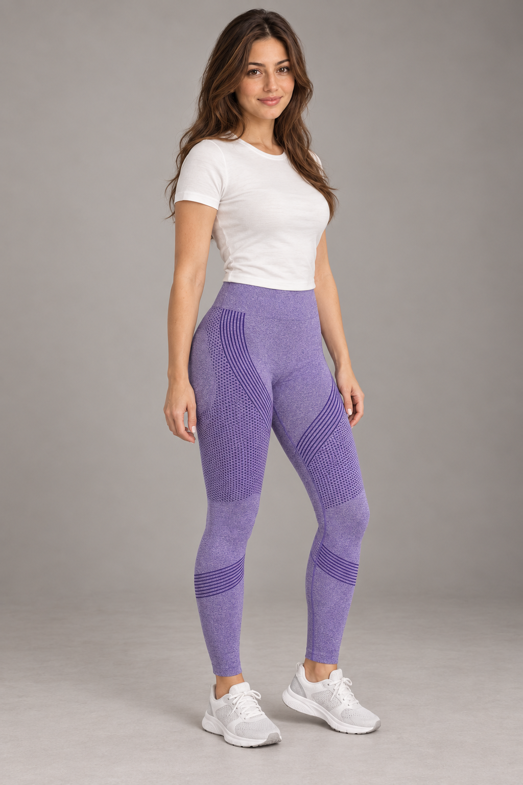 Bloodnew – Legging sans coutures push-up taille haute – Violet – full