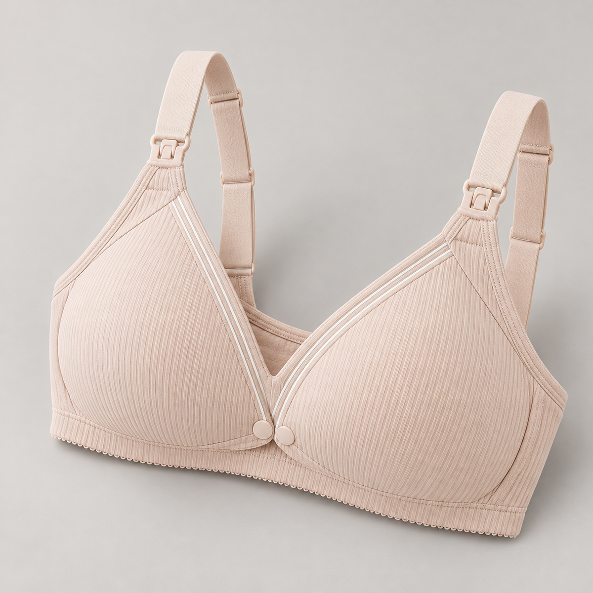 Bloodnew – Soutien-gorge d'allaitement confort – Moka côtelé – detail