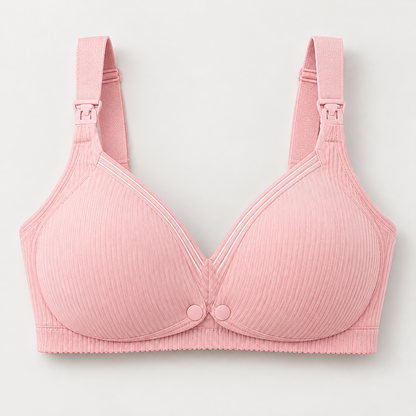 Bloodnew – Soutien-gorge d'allaitement confort – Rose côtelé – hero