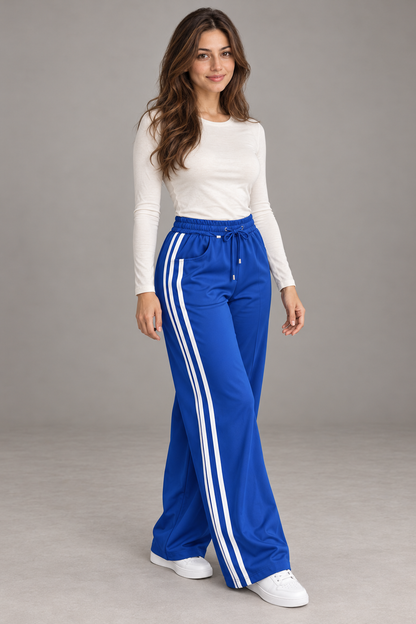 Bloodnew – Pantalon large décontracté – Bleu foncé – full