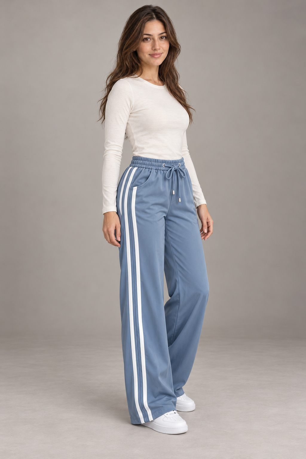 Bloodnew – Pantalon large décontracté – Bleu – full