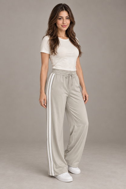 Bloodnew – Pantalon large décontracté – Gris clair – full