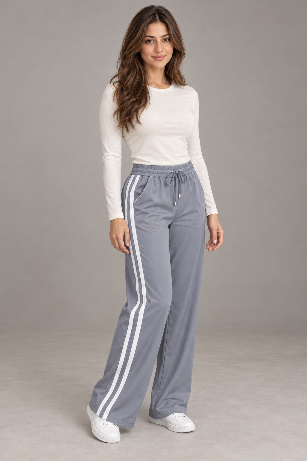 Bloodnew – Pantalon large décontracté – Gris – full