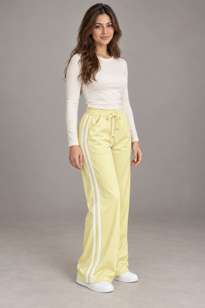Bloodnew – Pantalon large décontracté – Jaune – full