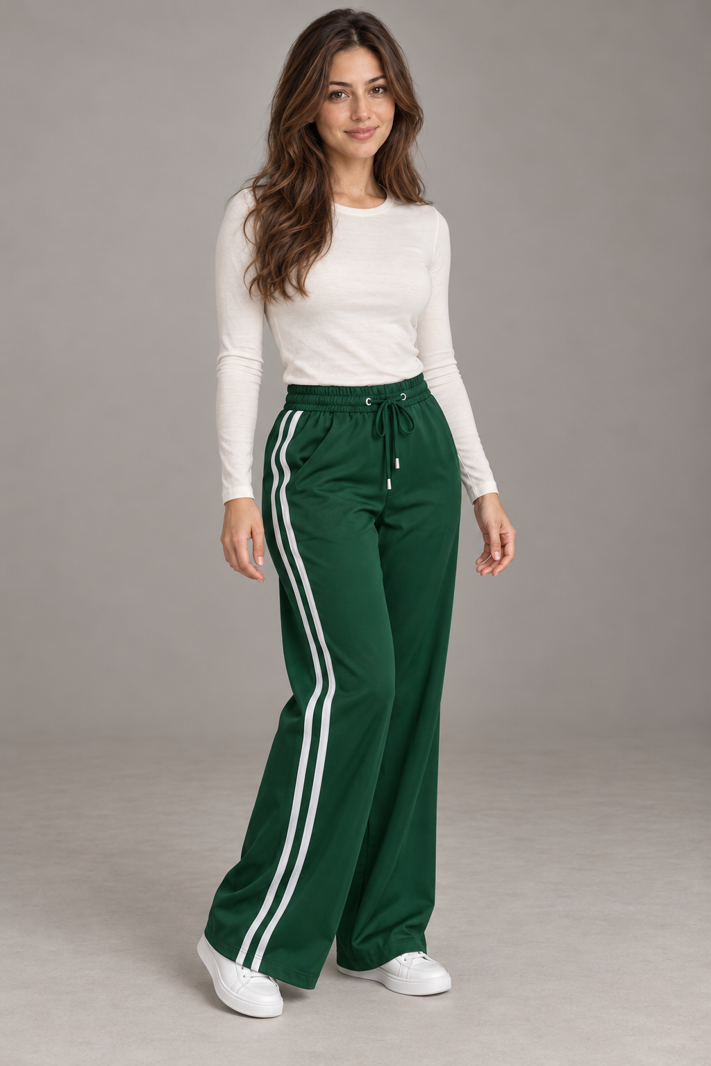 Bloodnew – Pantalon large décontracté – Vert – full