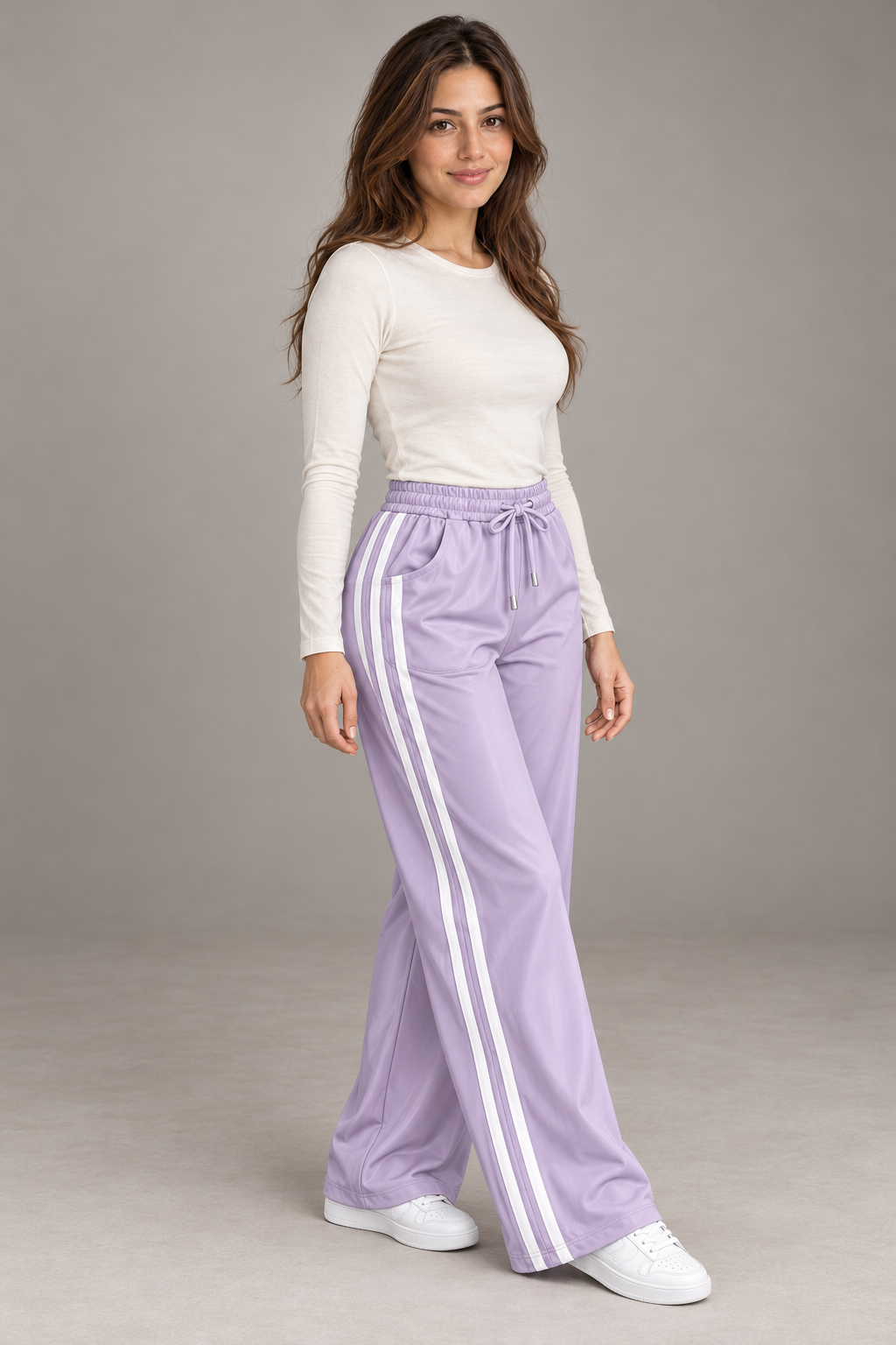 Bloodnew – Pantalon large décontracté – Violet – full