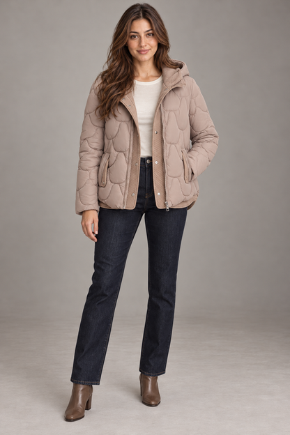 Bloodnew – Manteau matelassé à capuche – Kaki – full