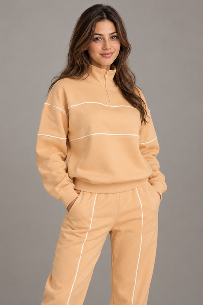 Bloodnew – Ensemble sweat oversize et jogging à poches – 2 pièces cocooning – Orange – close