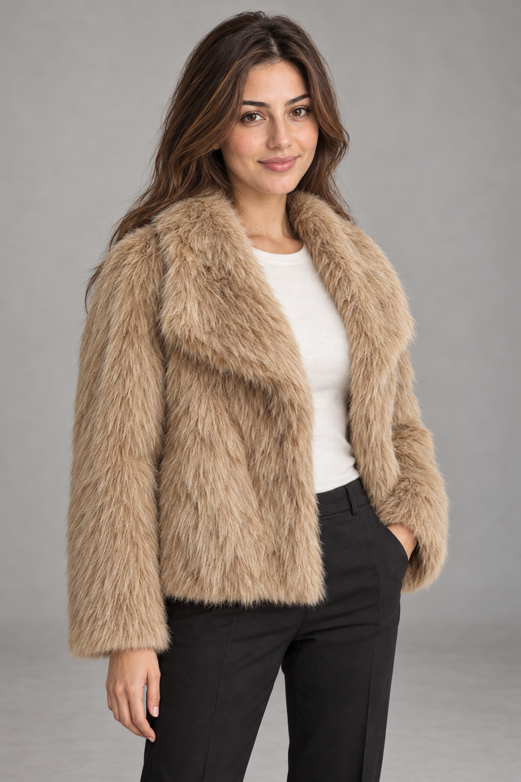Bloodnew – Fourrure – Camel – close