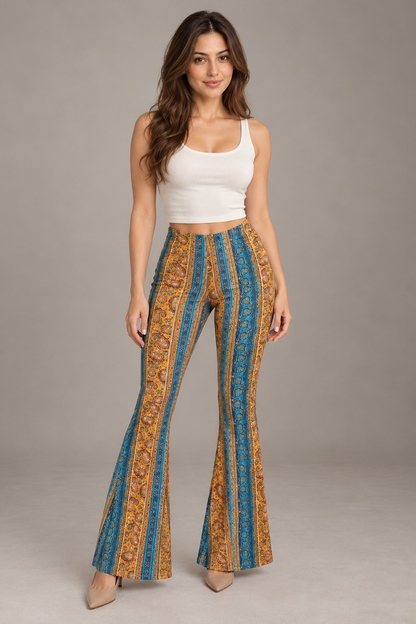 Bloodnew – Legging imprimé taille haute – Jaune – full