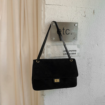 Sac hobo en cuir de vache – Noir