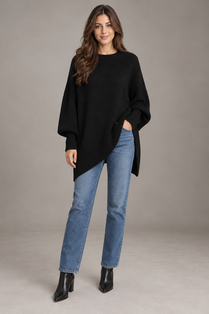 Bloodnew – Pull épais en maille – Noir – full