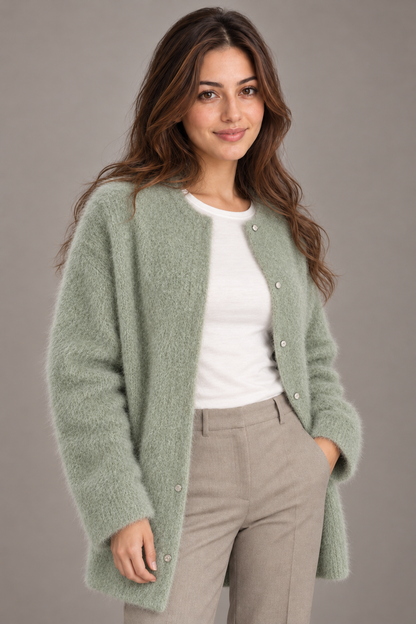 Bloodnew – Gilet boutonné – Vert – close