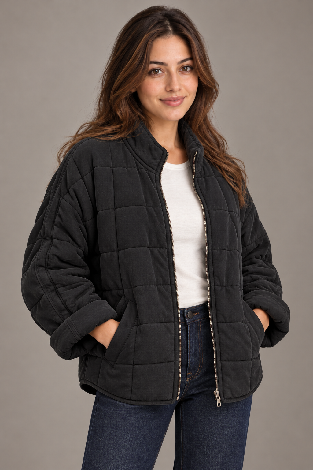 Bloodnew – Manteau zippé – Noir – close