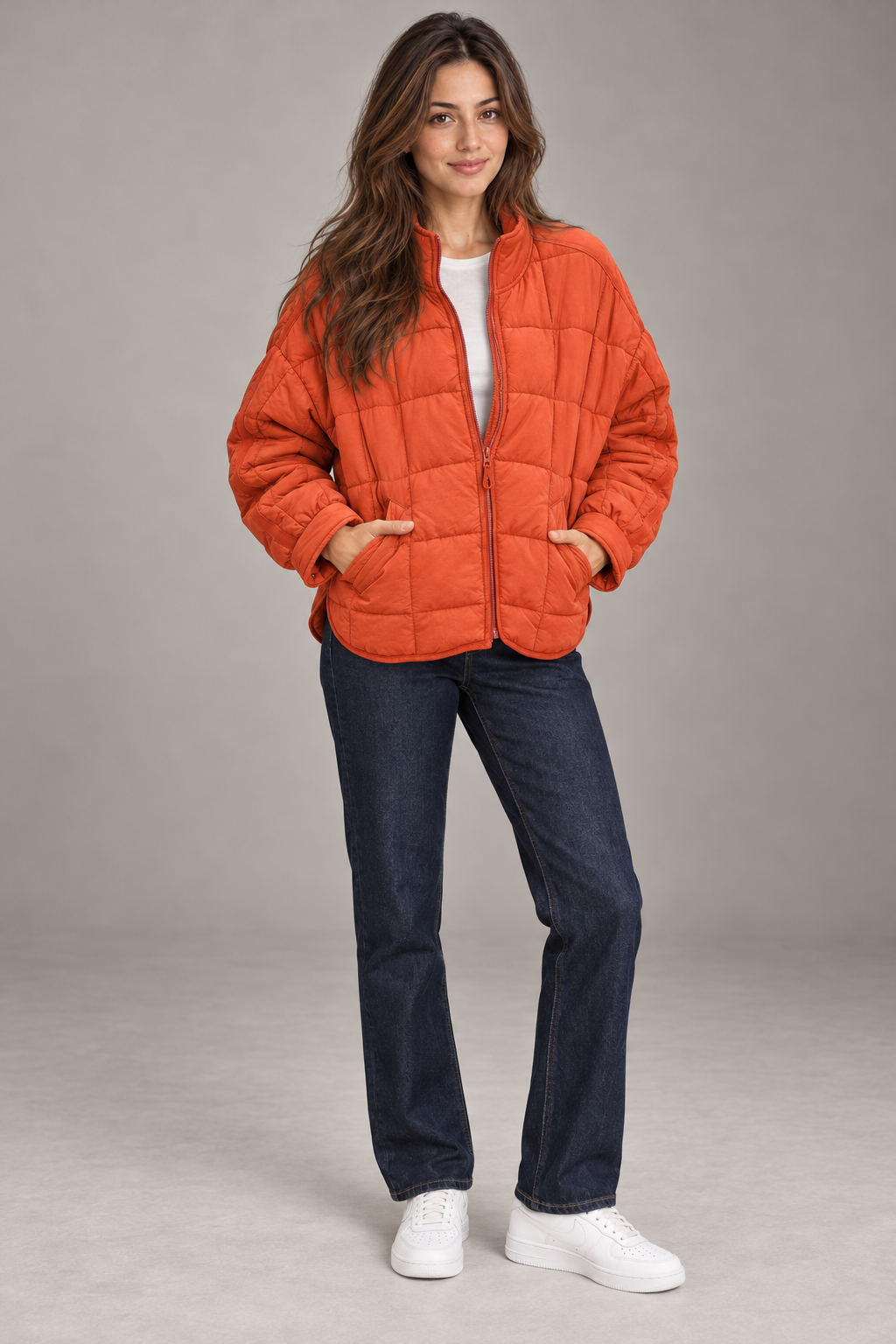 Bloodnew – Manteau zippé – Orange – full