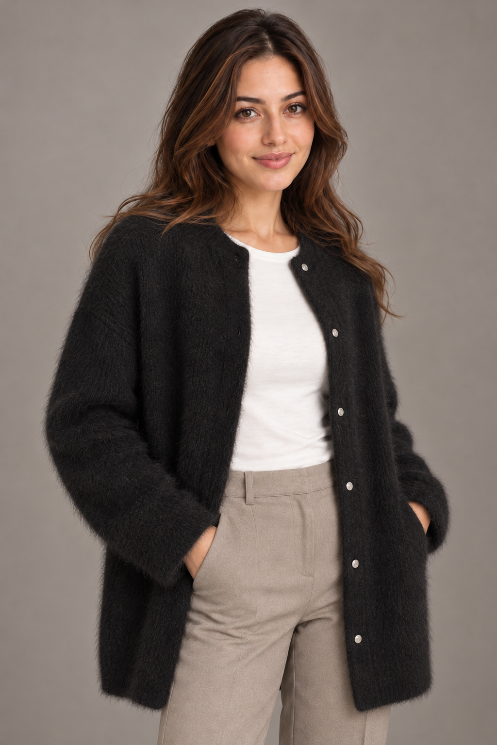 Bloodnew – Gilet boutonné – Noir – close