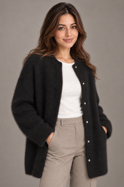 Bloodnew – Gilet boutonné – Noir – close