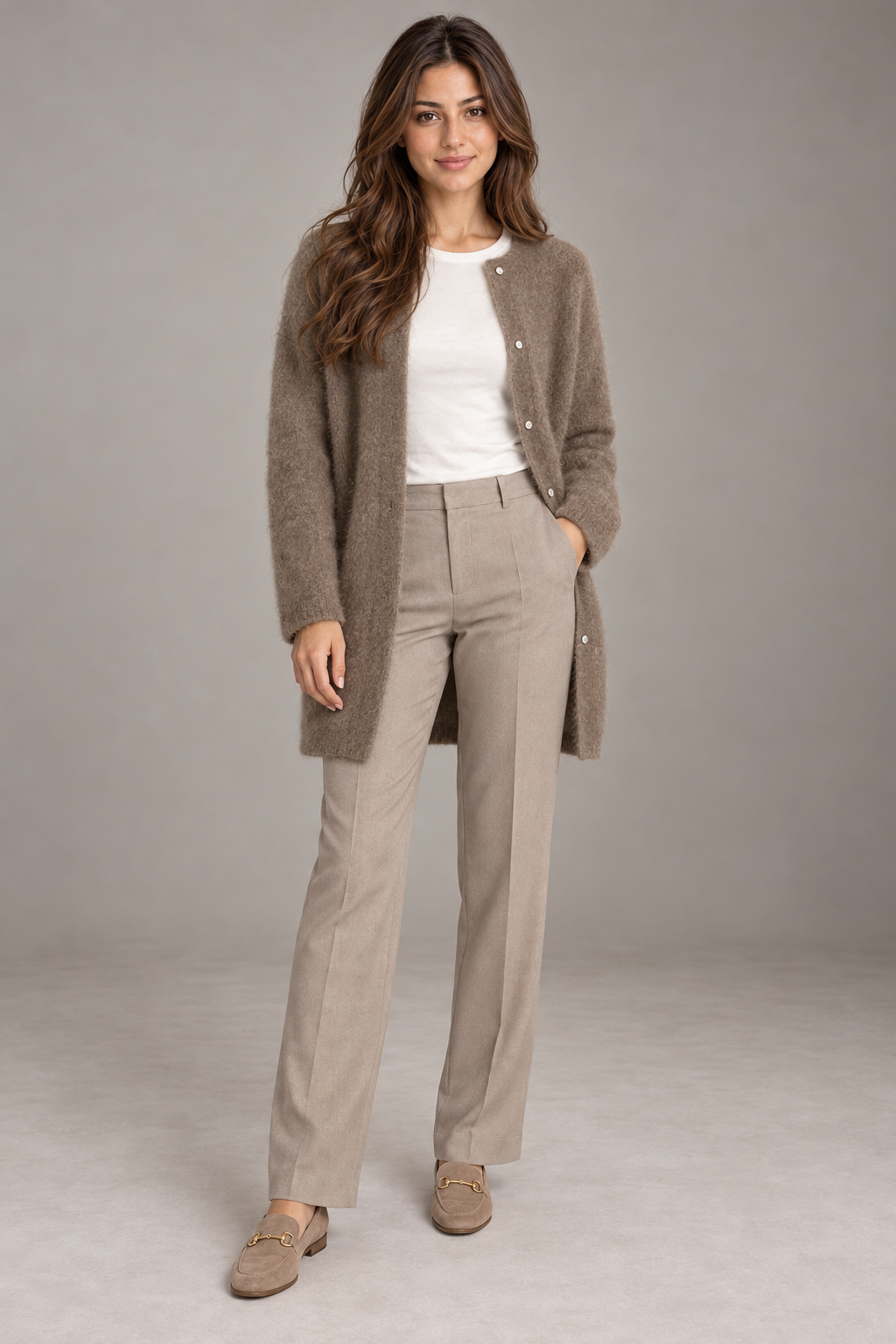 Bloodnew – Gilet boutonné – Marron foncé – full
