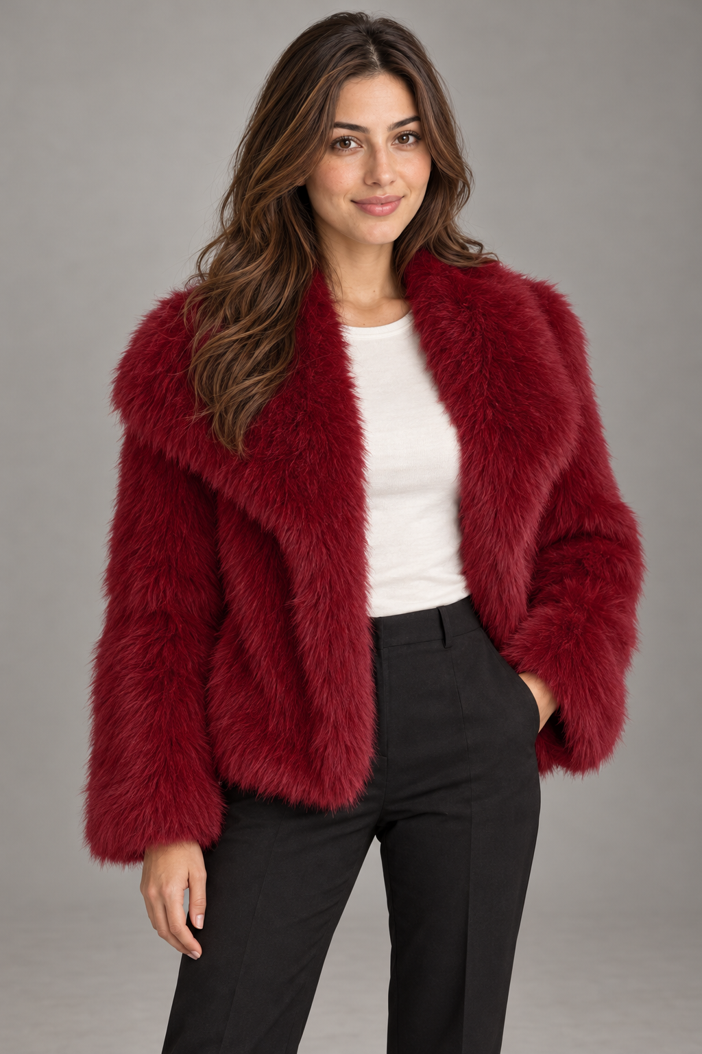 Bloodnew – Fourrure – Rouge – close
