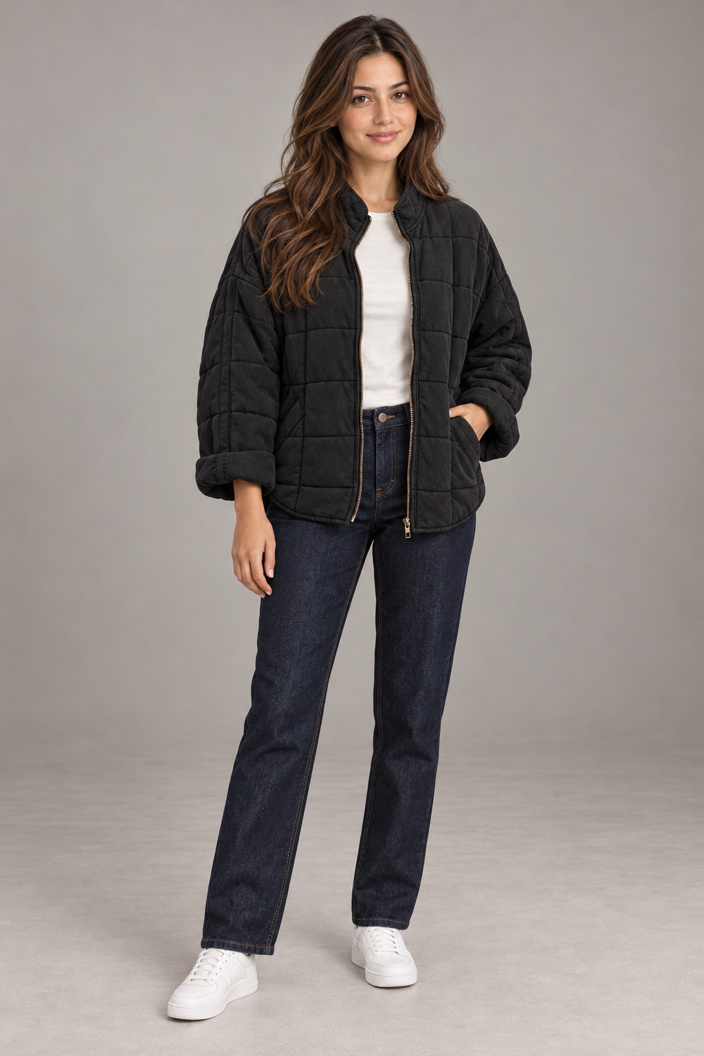 Bloodnew – Manteau zippé – Noir – full