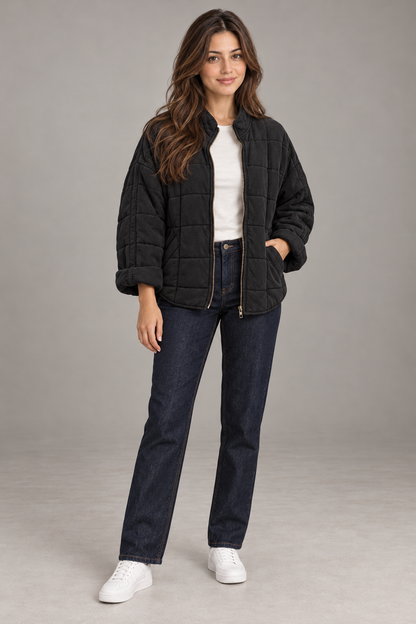 Bloodnew – Manteau zippé – Noir – full